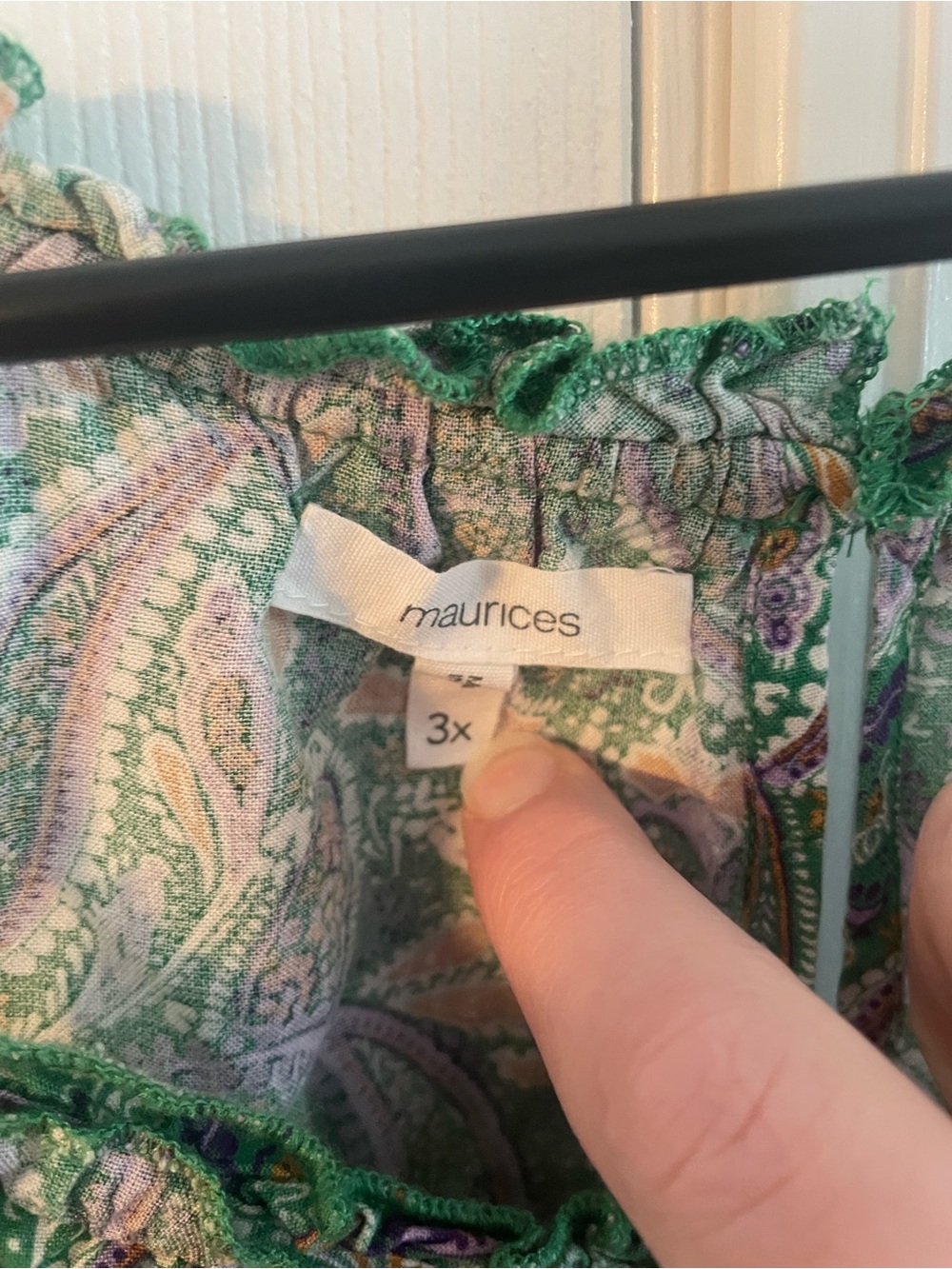 Maurices Green Paisley Spaghetti Strap Tank - Picture 3 of 3